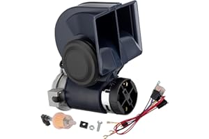AOLIHAN Air Horn,12V 150DB Loud Train Horn kit for Car Truck Motorcycles,Boat Airhorn Loud Truck Horn (blue horn with wire, 12v)