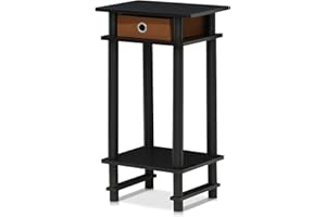 Furinno 17017 Turn-N-Tube End Table, 1-Pack, Espresso