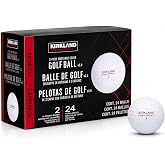 Kirkland Golf Balls 24-Pack Urethane 3-Piece Tour Performance V3.0 | USGA conforming, 338 dimple design, high energy core, 85-105 mph swing speeds, consistent flight, two dozen pack