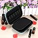 Hipiwe Hard Shell Essential Oil Carrying Case Holds 12 Bottles (Can hold 5ml, 10ml, &10ml Rollers) Travel Size Essential Oils Bag Organizer (Blue)