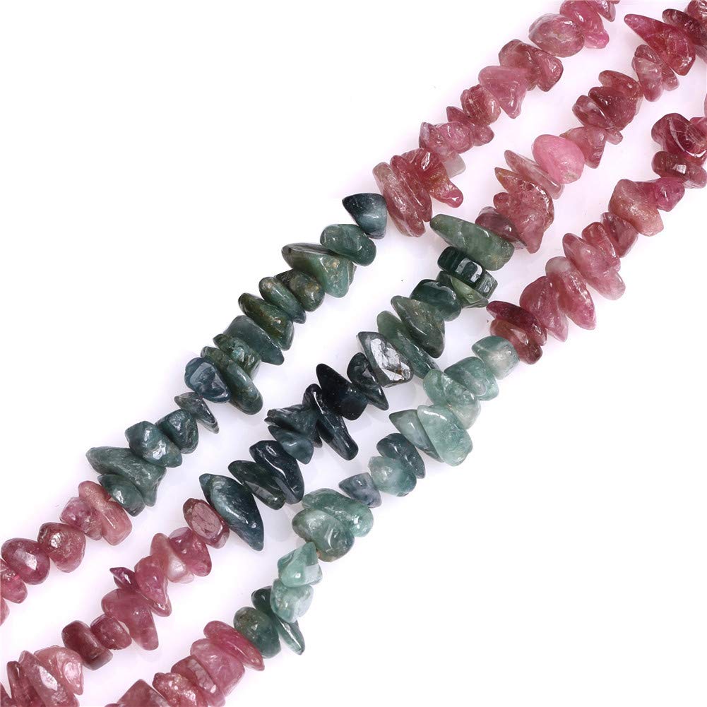 GEM-Inside Nice Tourmaline Chips 7-8mm Gemstone Semi Precious for Jewelery Making 15" per Strand
