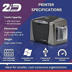 2ID Fargo DTC1250e Single-Sided Badge Printer