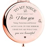 KGKAIMIZL Niece Compact Mirror - Makeup Mirror Gifts for Niece from Aunt, Birthday & Christmas
