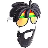 Sun-Staches Party Mustache Sunglasses Costume Accessory UV 400 One Size Fits Most