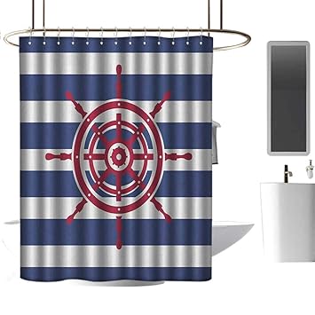 Amazon Com Timbeve Shower Curtain Ships Wheel Illustration Of