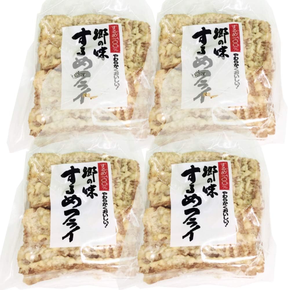 Amazon Co Jp 郷の味 するめフライ ７枚入り ４袋 しっとりやわらかタイプ一番人気 イカ天 おつまみ 宴会 食品 飲料 お酒