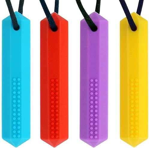 Panny Mody Sensory Chew Necklace for Boys and Girls(4 Pack), BPA