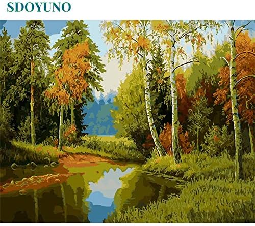 Amazon.de: ZWRY Malen nach Zahlen Rahmenloses Malen nach Zahlen Natur