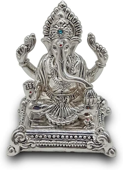 Buy MAA SILVER Ganpati/Ganesh Silver Idol 40gm 999 Purity Online at Low