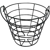 Crestgolf Stainless Metal Golf Basket Golf Ball Container Ball Bucket, Holds 50 Balls.
