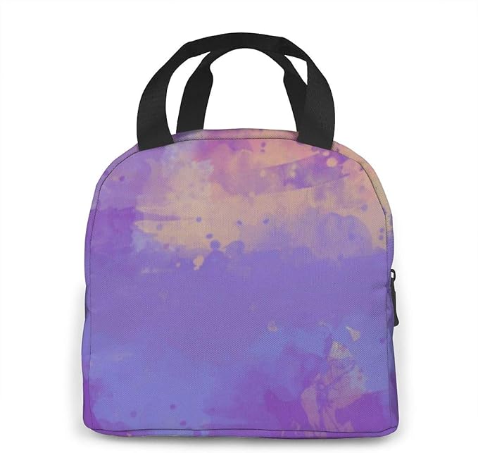 Purple Gradient Lunch Bag Tote Bag Lunch Organizer Lunch Holder Insulated Lunch