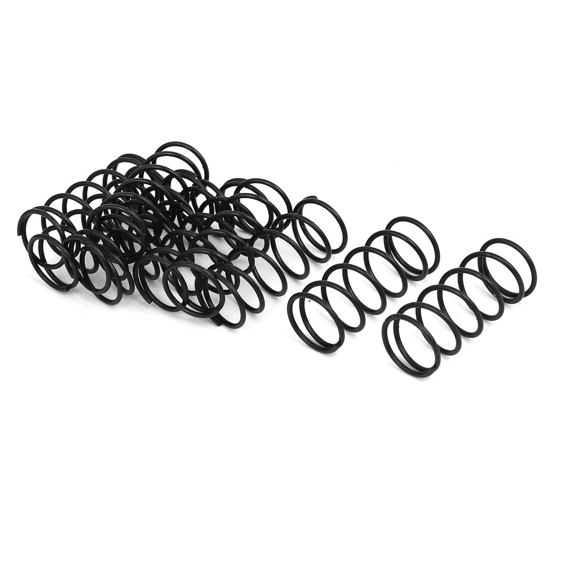 sourcingmap Compression Spring - 1.2mm Wire Dia , 15mm OD , 35mm Free Length Spring Steel Extension Spring,Black,10Pcs