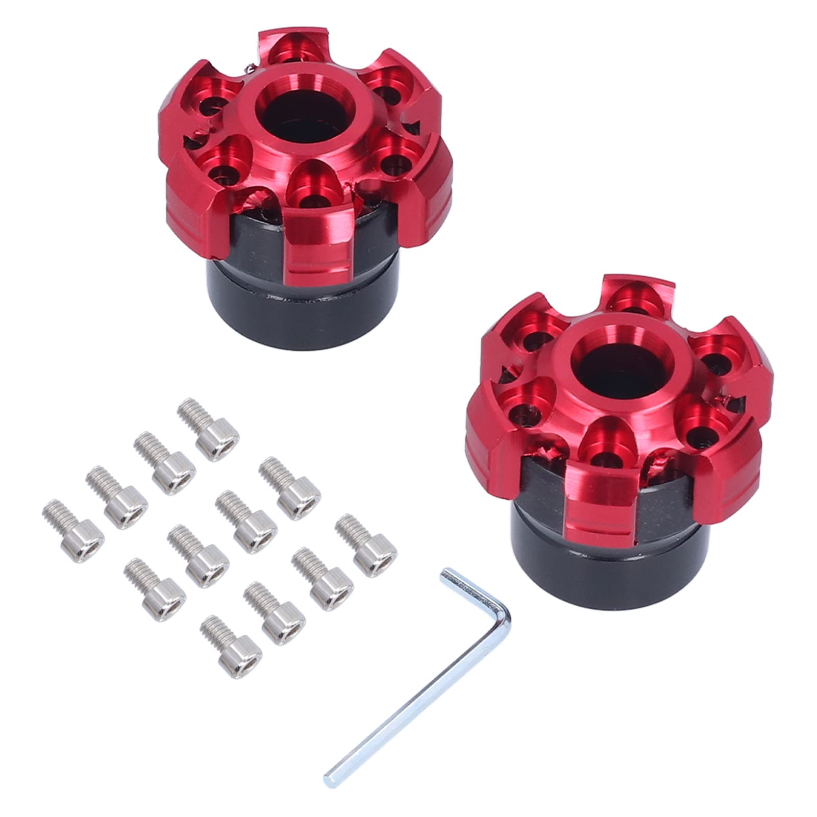 Photo 1 of Tissting 2Pcs Motorcycle Fork Frame Sliders, CNC Aluminium Alloy Crash Protection Motorcycle Falling Protector Universal for Motorcycles Bikes(Red)