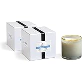 LAFCO New York Classic Candle, Sea & Dune - Pack of 2, 6.5 oz - 50-Hour Burn Time - Reusable, Hand Blown Glass Vessel - Made in The USA