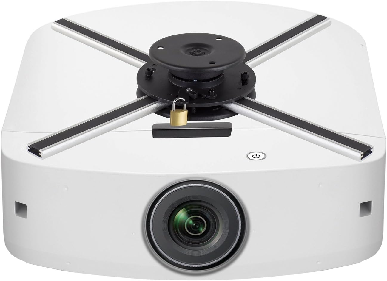 Mount-It! Flush Ceiling Projector Mount with Security Lock, Universal Fit, Low-Profile & Anti-Theft Lockable Bracket with Full Motion Adjustment, 44 Lbs Capacity (MI-609): Office Products