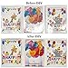 6Pcs/Set Diamond Painting Birthday Cards, DIY Diamond Painting Kits for Kids & Adults, Party Design with Envelopes & Tools Included, 5 x 7 Inch