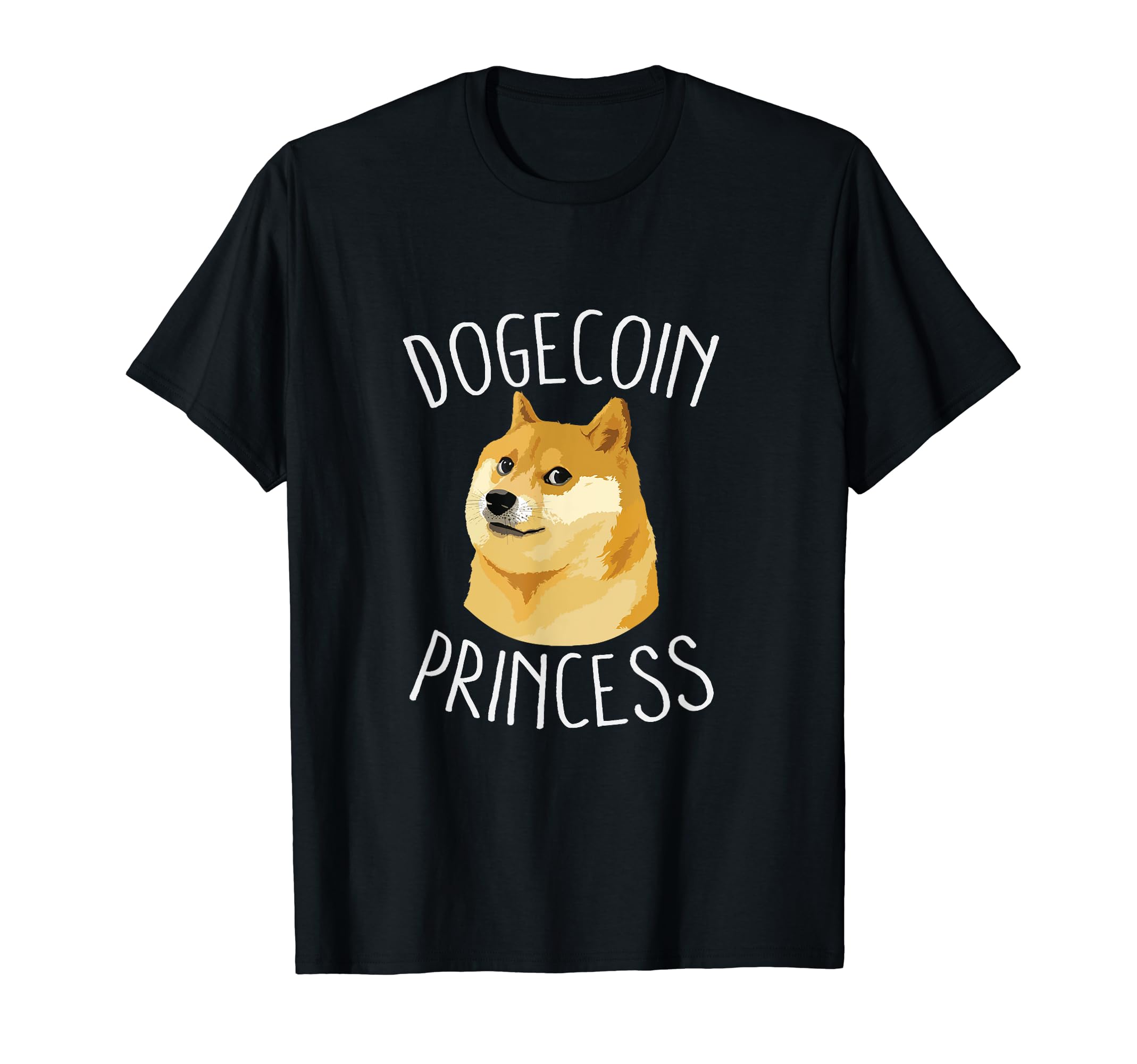 Dogecoin Princess Funny Cryptocurrency Coin HODL Blockchain T-Shirt