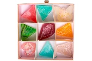 SILKY GEM - The Gemmies, Edible Crystal Candy, 8-10 Small Clusters, Mixed Flavors, Sample Box, Kohakutou, Edible Gem, Vegan, Gluten Free, ASMR