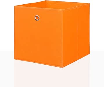 Juego de 2 plegable caja en el color naranja 34 x 34 cm plegable caja