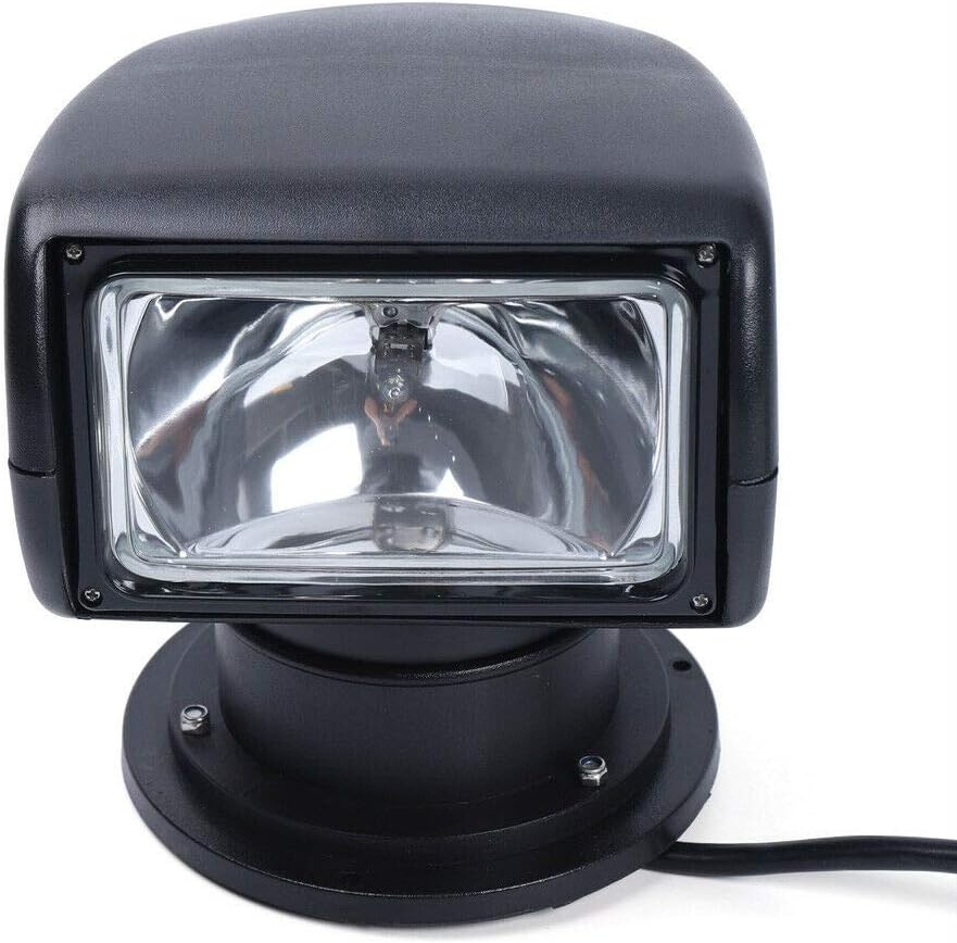 Boat Spotlights Searchlight 100W Marine Boat Remote Control Spotlight Outdoor Searchlight Wireless LED Halogen Searchlight Rotating Light (USA Stock) (Black) : Sports & Outdoors