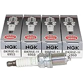 NGK Spark Plug BKR5E-11- Set of 4 | Replaces 1Y09 SP424 41-627 2FR3LS6 AGSP52C FR3CLS6 1835270T 1844168T 21025103 MS851357 2240155Y75 22401KA210 5-86007635.