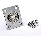 1pc Output Square Jack Plate Chrome for Electric Guitar