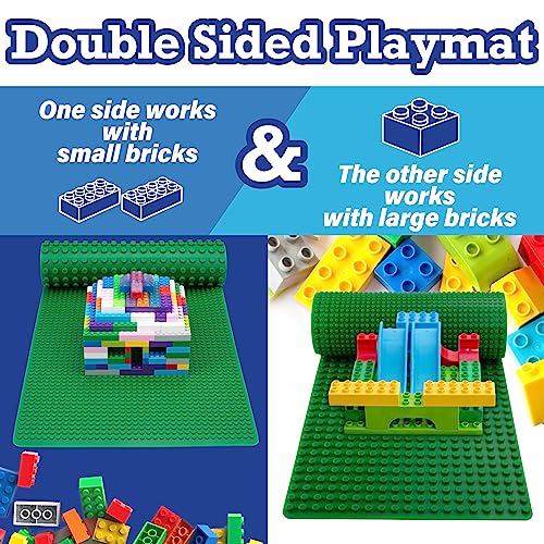 SCS Direct Brick Building Blocks Silicone Playmat 32" Rollable and