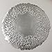 PEPPERLONELY 10 Inch Silver Round Lancaster Paper Doilies 50 Count