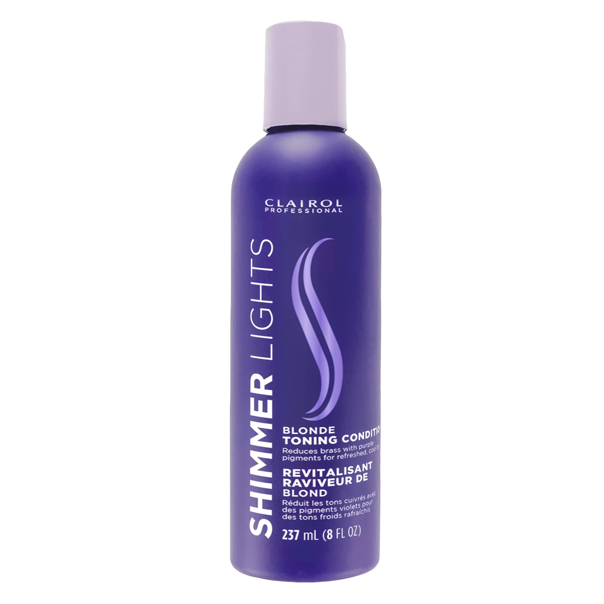 Photo 1 of Clairol Professional Shimmer Lights Purple Conditioner, 8 fl. Oz Neutralizes Brass & Yellow Tones For Blonde, Silver, Gray & Highlighted Hair Packaging May Vary