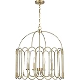 Meridian M7029NB Pendant, 4-Light 240 Total Watts, Natural Brass