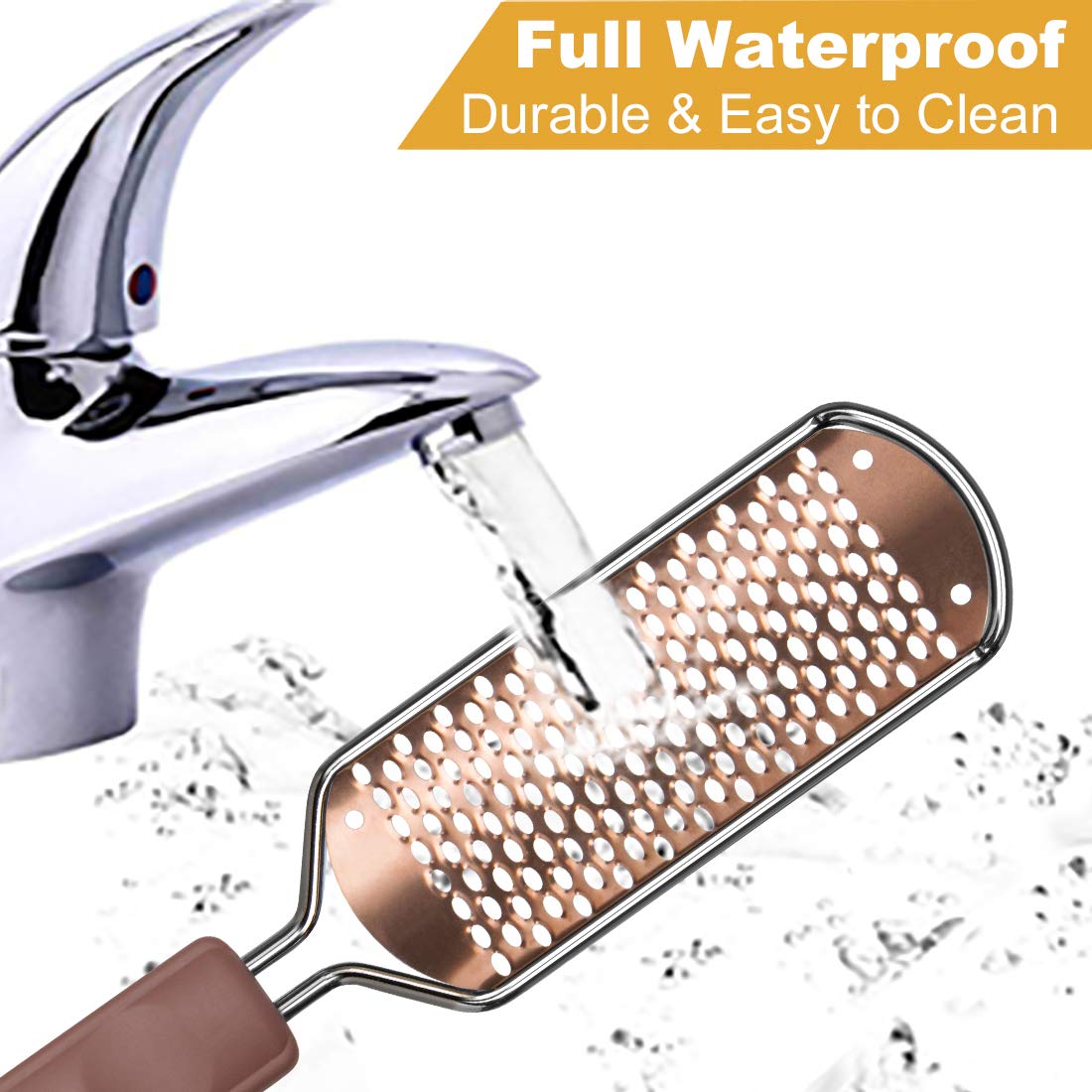 Foot Scrubber Pedicure Foot File - Callus Remover for feet Ejiubas Professional Foot File Rasp Colossal Feet Scrubber for Wet and Dry Feet Golden : Beauty