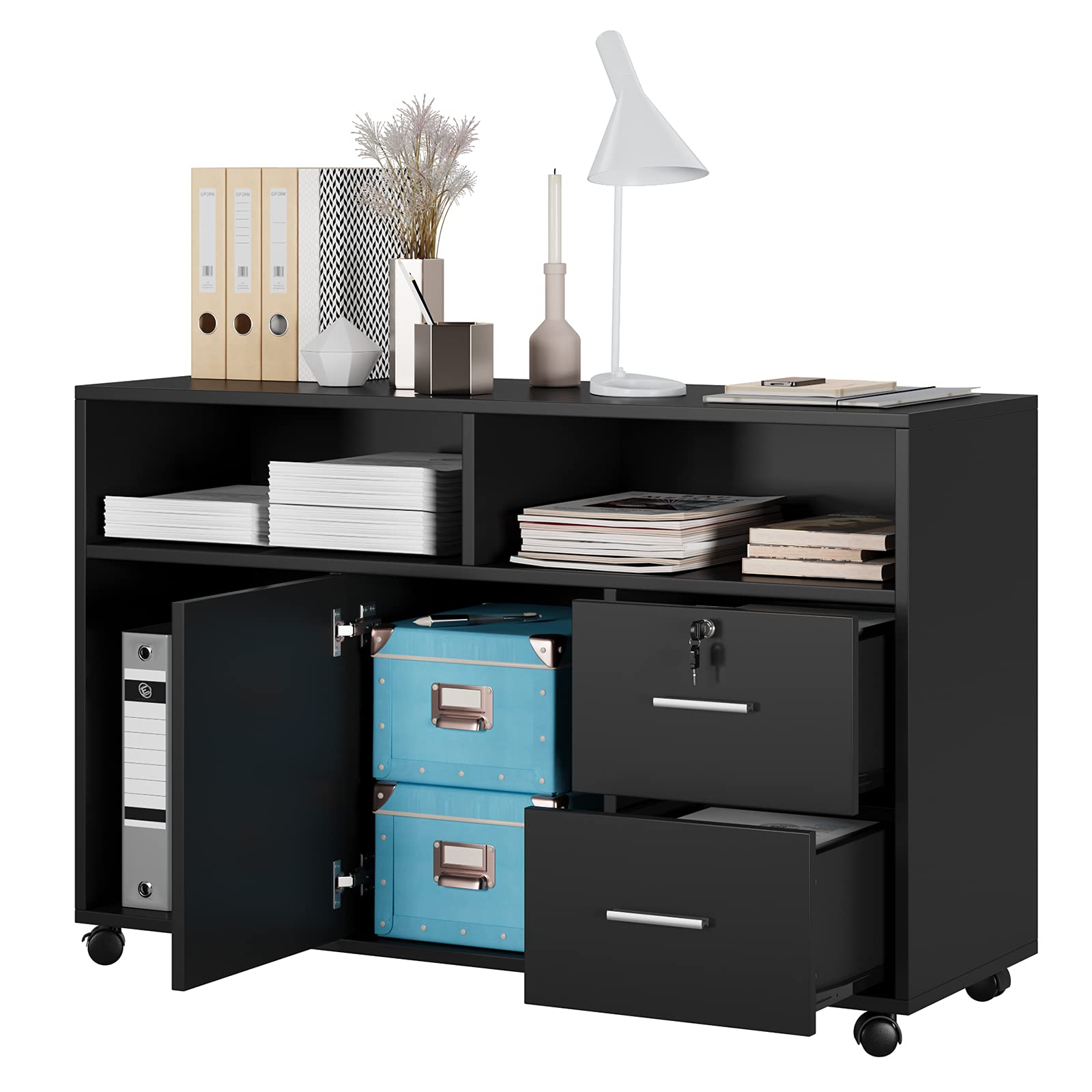 Buy Kealive Wood File 2 Drawer Wood Mobile Lateral Filing