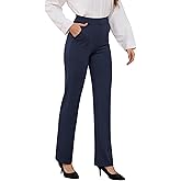 SOOWOT Women’s Dress Pants 27"/29"/31" 2025 Fall Straight Leg Yoga Pants, Stretchy Slacks for Work Business with Pockets