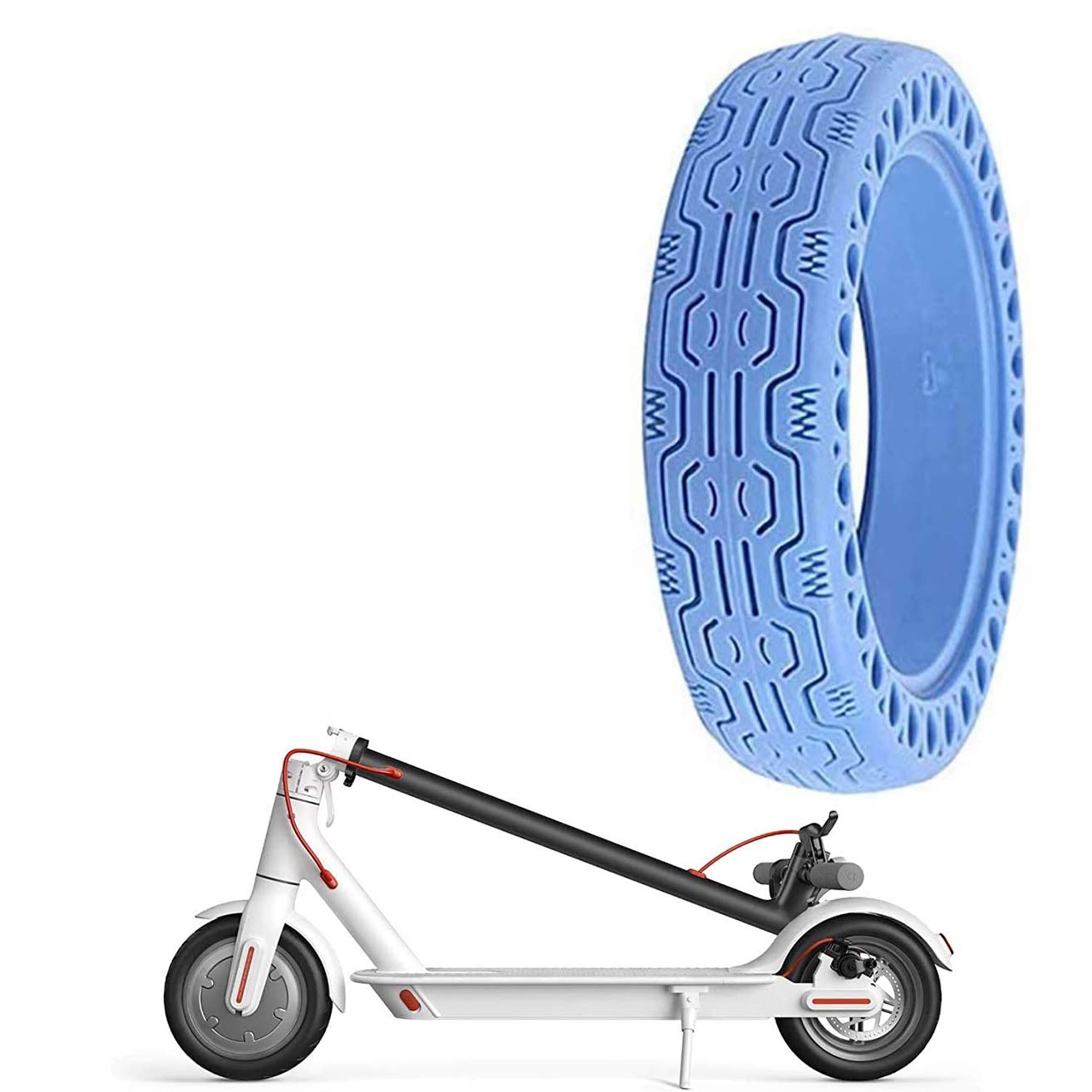 GLDYTIMES Solid Tire Replacement for Electric Scooter Xiaomi m365 / gotrax gxl V2, 8.5 inches Scooter Wheel's Replacement Explosion-Proof Solid Tire「One Piece 」 (Blue)
