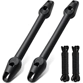 Hungdao Set of 2 Boat Mooring Snubber and Dock Line, Fit 3/8" - 7/16" (9.5-11mm), Boat Dock Line 3/8" x 15' with Pre Spliced 5" Loop Double Braided Nylon Rope, Boats Docking Pontoon Accessories