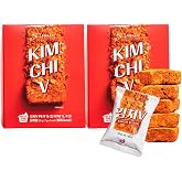 Korean Food SPOONKEY Freeze-Dried Kimchi Blocks, Instant Kimchi, 7g x 5 Pk | Freeze-dried fermented kimchi blocks for ramen, soup, camping meals, and travel food use