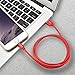 [Apple MFi Certified] Metal USB Lightning Cable, Foxsun iphone Charging Cable 5Ft/1.5M Metal Braided Lightning Cable Cords for iphone X/8/7/7Plus/6/6Plus/6S/6S Plus/5/5S/5C/SE, iPad Pro/Air/Mini (Red)