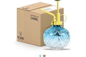 DR.UANG Plant Mister Spray Bottle for Plants Glass Indoor Plant Spritzer Mister Bottle Plant Gifts (Blue+White 240ml 6.3inch)
