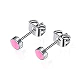 Titanium Stud Earrings for Women Earrings 4mm