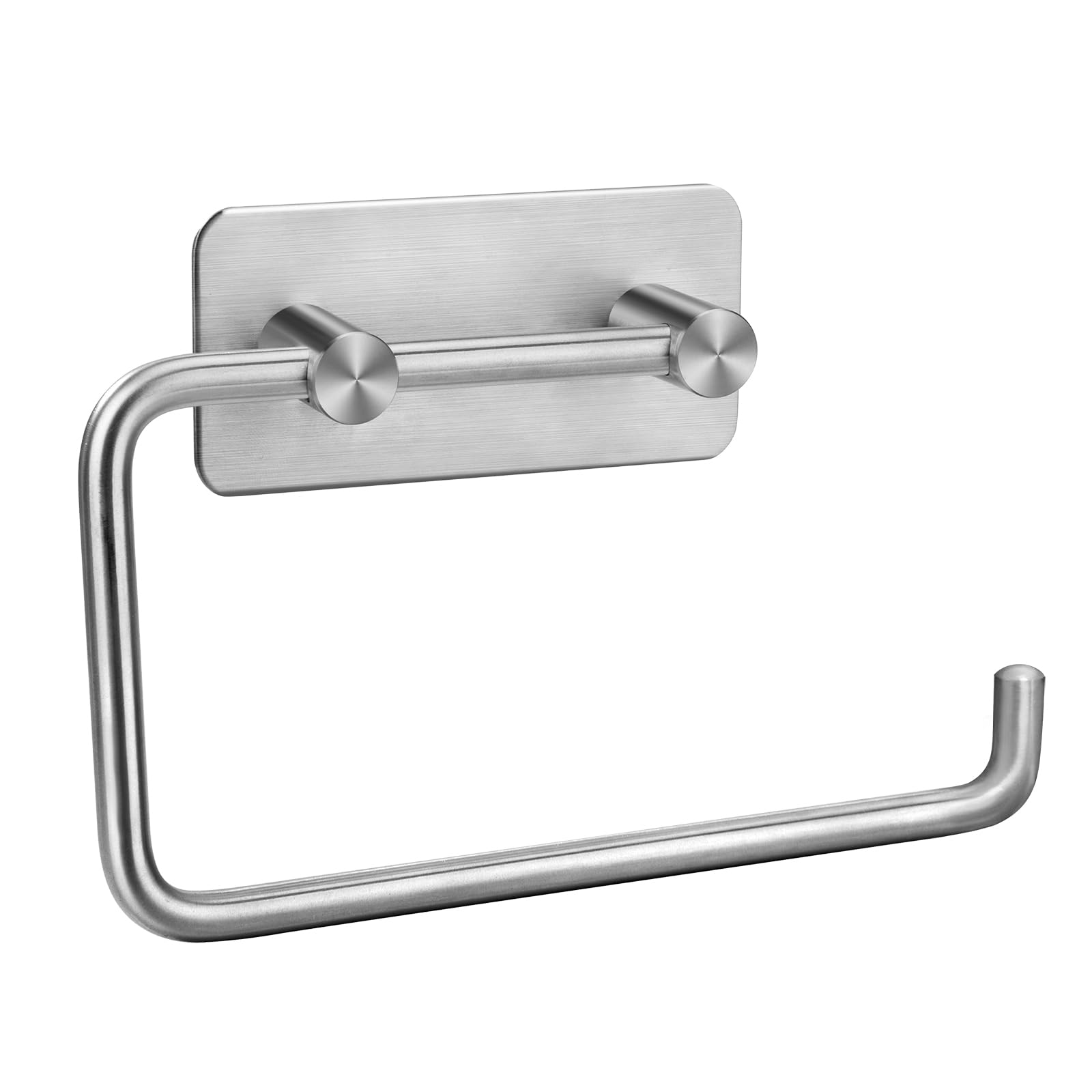 Toilet Paper Holder Self Adhesive 304 Stainless Steel Toilet Roll Holder Wall-Mounted No Drilling WC Tissue Roll Dispenser for Bathroom and Kitchen