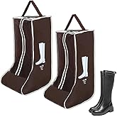 2 Pack Boot Storage Bag, Tall Boots Storage/Protector Bag, Portable Dust Proof Boot Bags for Cowboy Boots, Shoe Cover Protector Carry Bags with Handle for Organizer Packing Travel and Daily Use