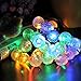 WishWorld Solar String Lights, 21ft 30LEDs Waterproof Fairy Globe Lights Decorative Lighting for Garden, Outdoor, Patio, Lawn and Holiday Decorations(Multi Color)