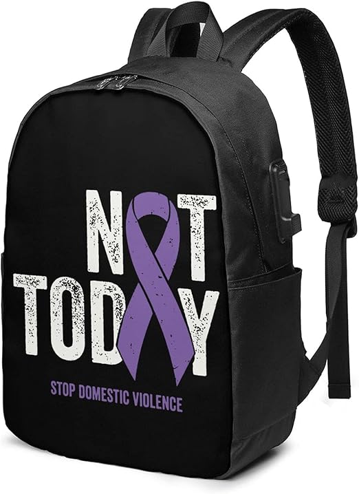 Domestic Violence Awareness poster USB Backpack Carry On Bags Backpack