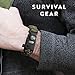 AMOSTING 4PCS Survival Bracelet, Multifunctional Adventure Outdoor Paracord Bracelet Flint Fire Starter,Compass, Whistle&Knife, Food Fishing GearScraper Hiking Camping Emergency