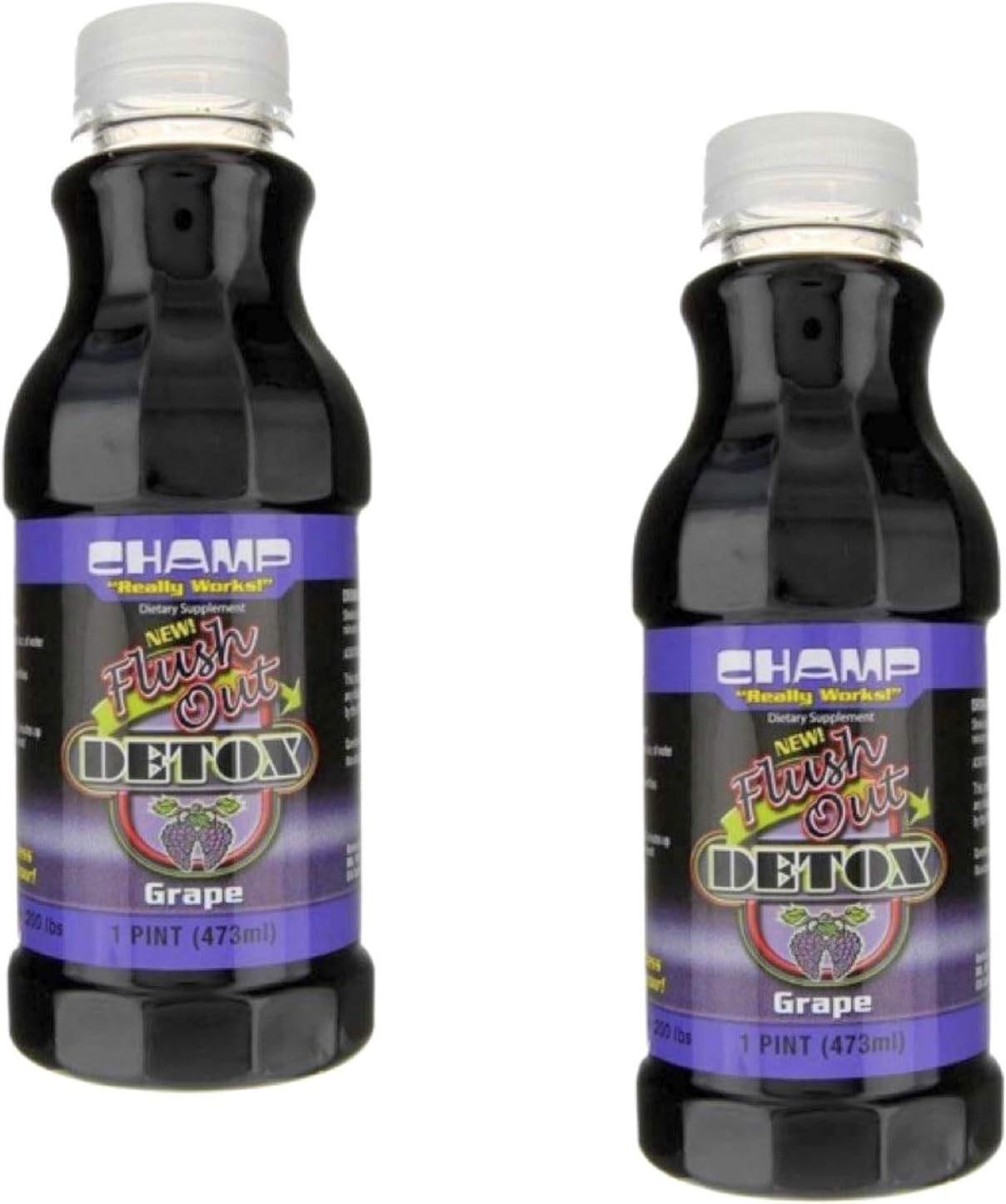 Champ Flush Out Detox Drink , Grape 1 Pint (2 Count) DailyNutriPlus LLC