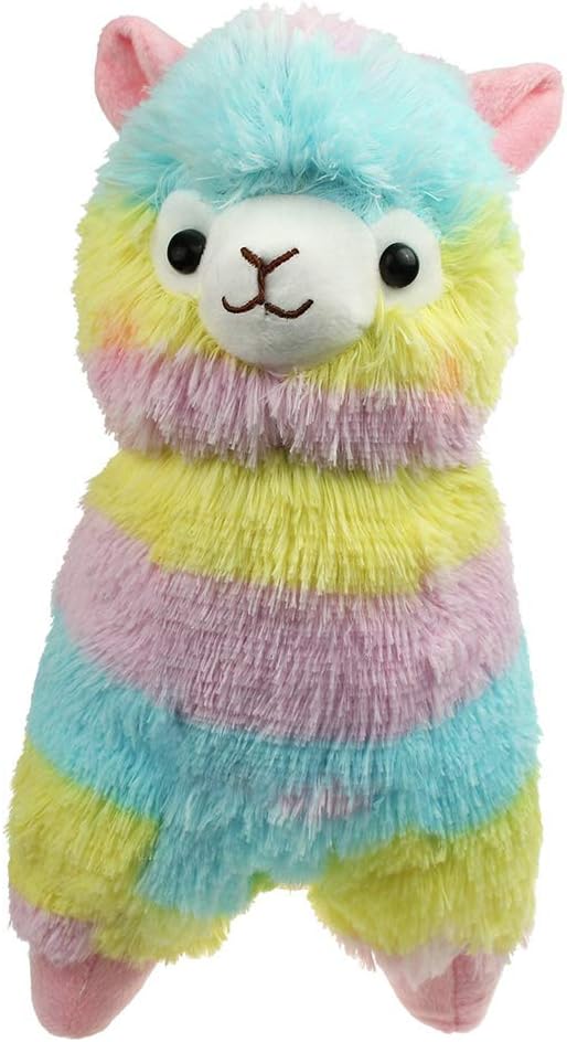 lujiaoshout Cuddly Soft Stuffed Toy 14" Rainbow Alpaca Doll Lamb Stuffed Animal Toys Kids' Plush Pillow Cushion Fiesta Toy Graduation Valentine's Day Birthday Xmas Christmas Best Gifts