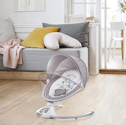 Qmj Transat Pour Bebes Balancelle Electrique Swing Transats Balancelle Pour Bebe Transat Berceau Balancoire Chaise Bebe Musique Jouets Greysenior Amazon Fr Cuisine Maison