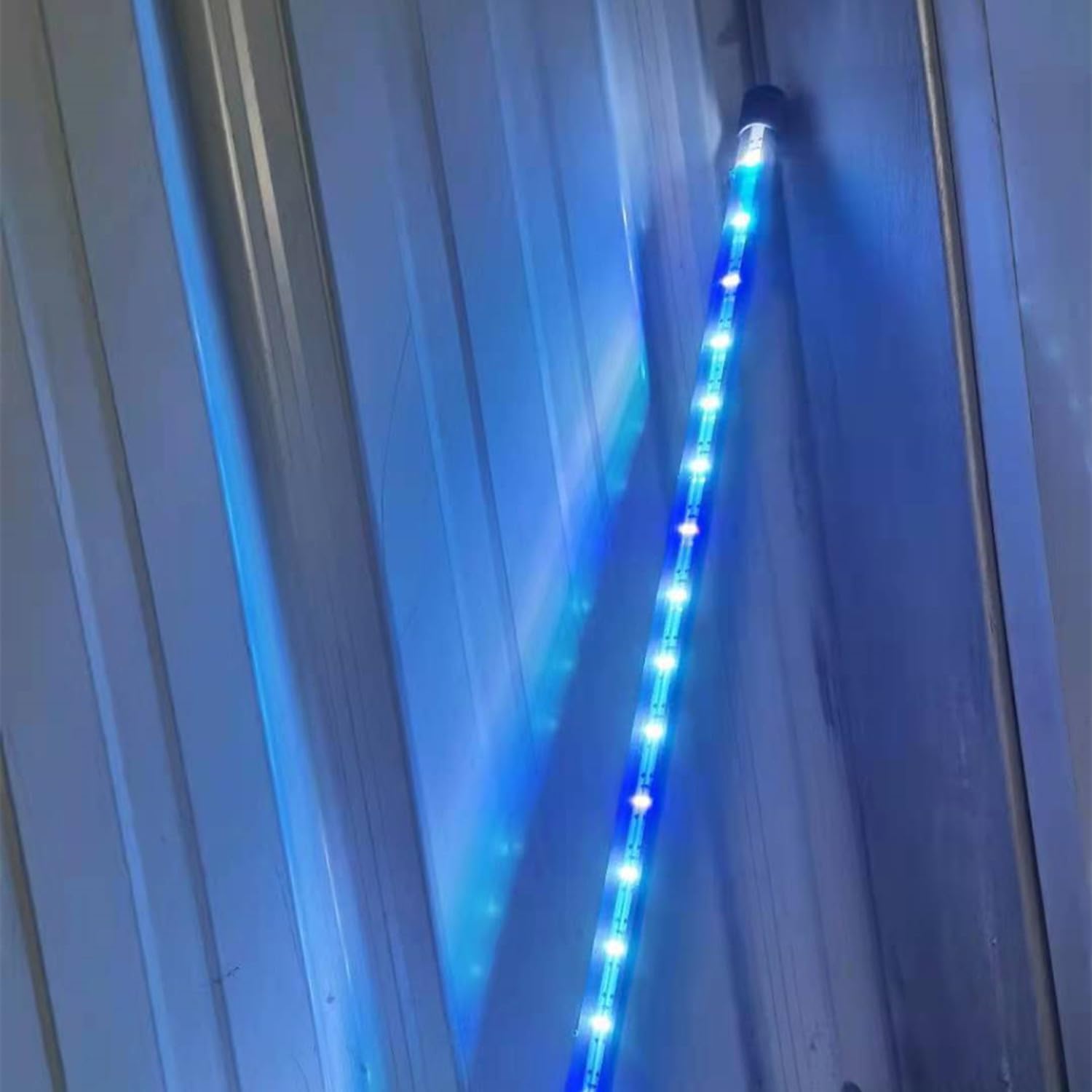 BigTron LED Aquarium Lighting, Waterproof RGB Fish Tank Light Multicolor Underwater Crystal Glass Lights (Blue White 28cm)