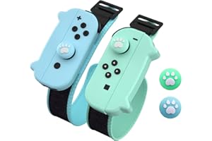 NANANINO Switch Wrist Bands, Cute and Comfortable Wristbands for Just Dance 2024 Nintendo Switch, Switch Joy Con Wrist Bands for Switch Boxing Games