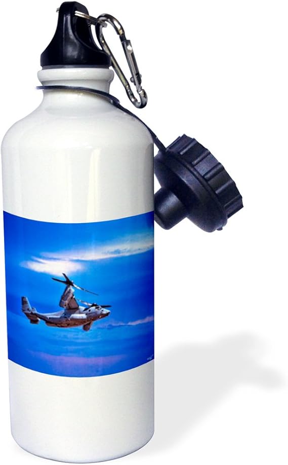3dRose "Osprey Helicopter Marines" Sports Water Bottle, 21
